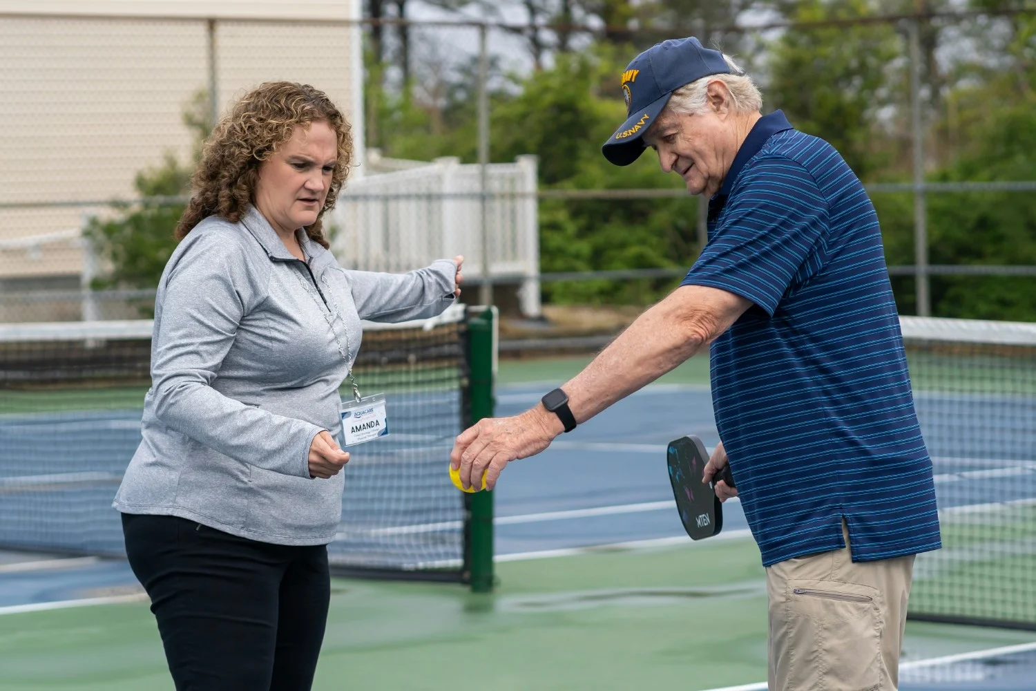 We meet people in the community through our mobile physical therapy their pool, home, gym or pickleball court!