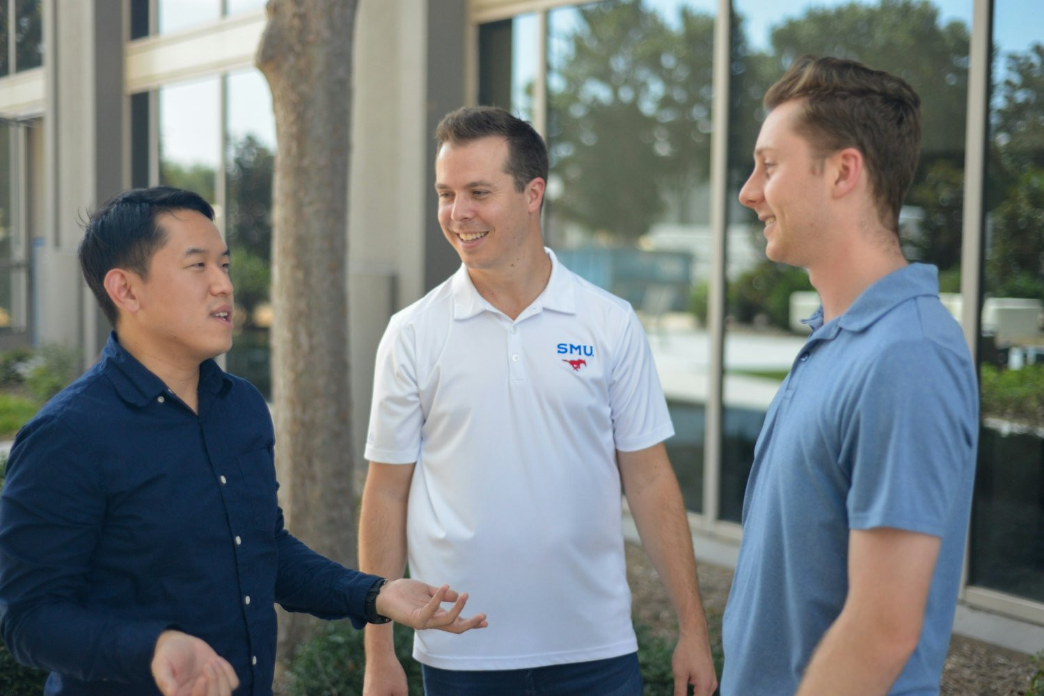 Our CEO, Chad Staiger, sharing a moment with fellow Torqsters outside our office.