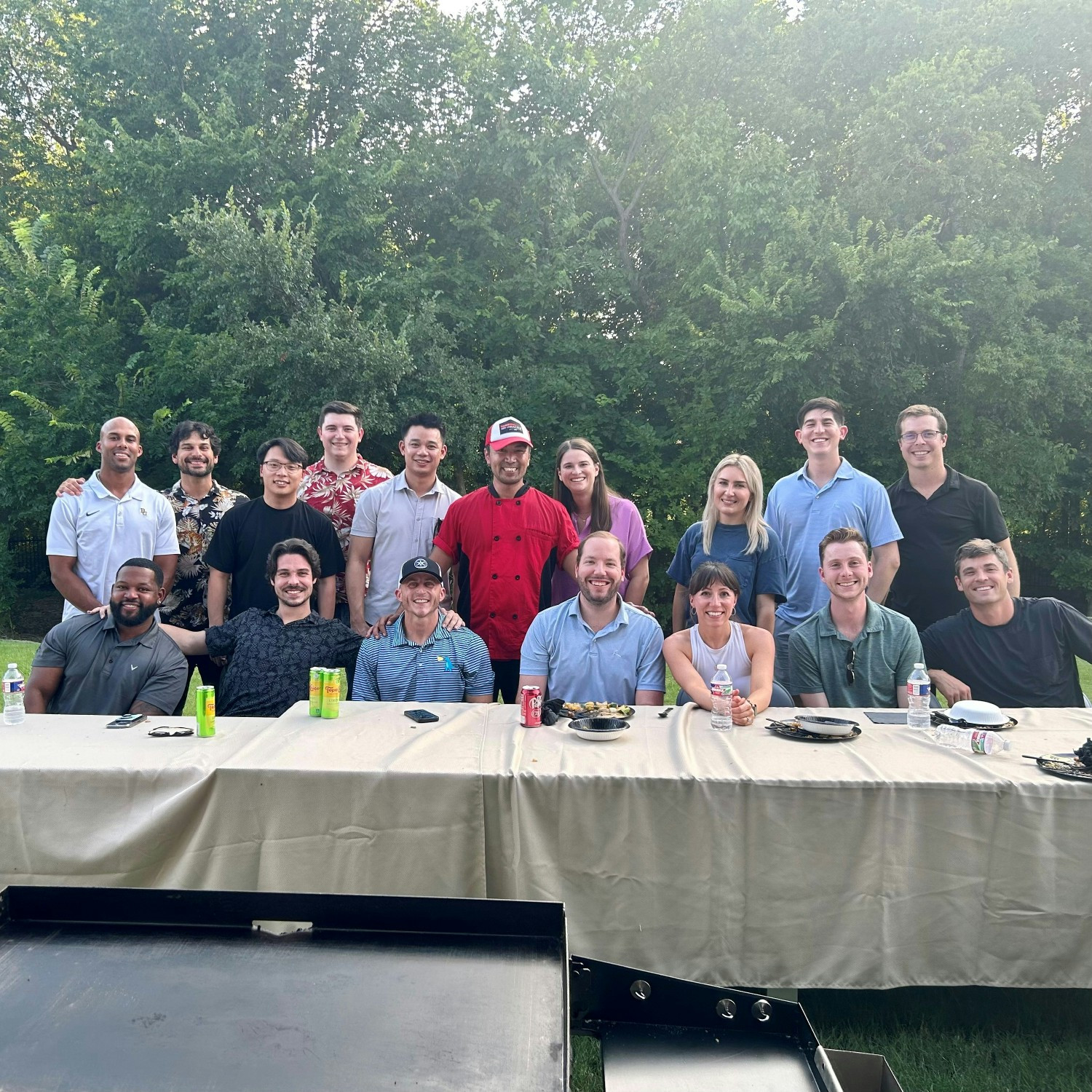 All work and no play? Not here! A friendly game of tetherball broke out during our company retreat to Broken Bow, OK. 