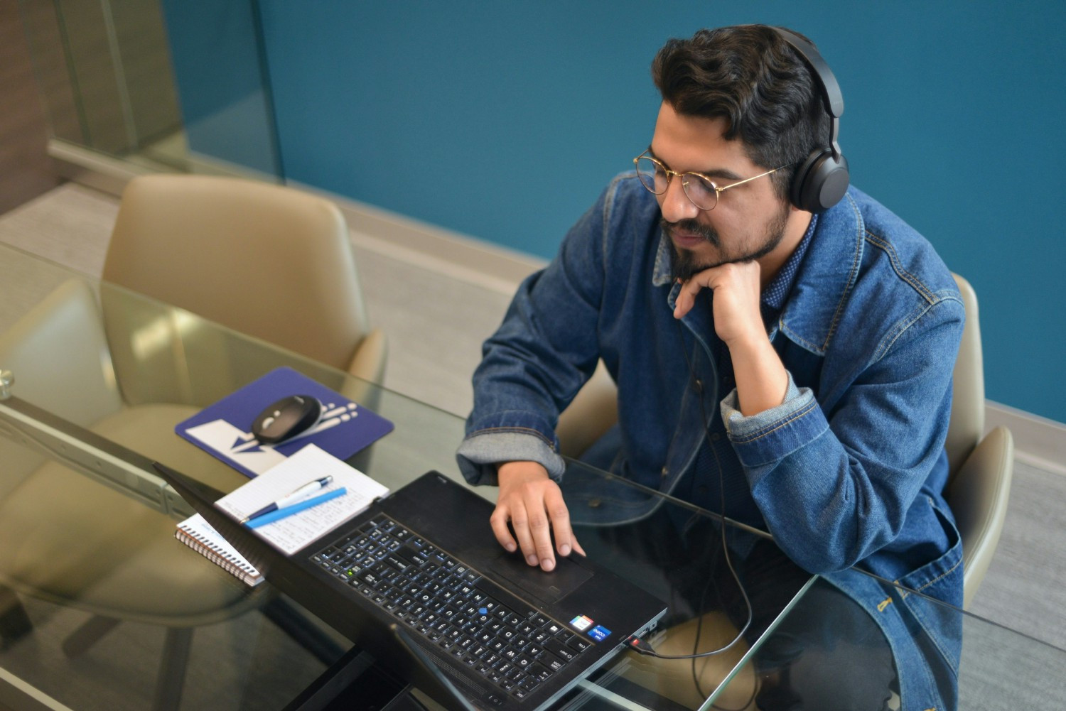 In the zone: a snapshot of one of our team members focused on  getting the job done.