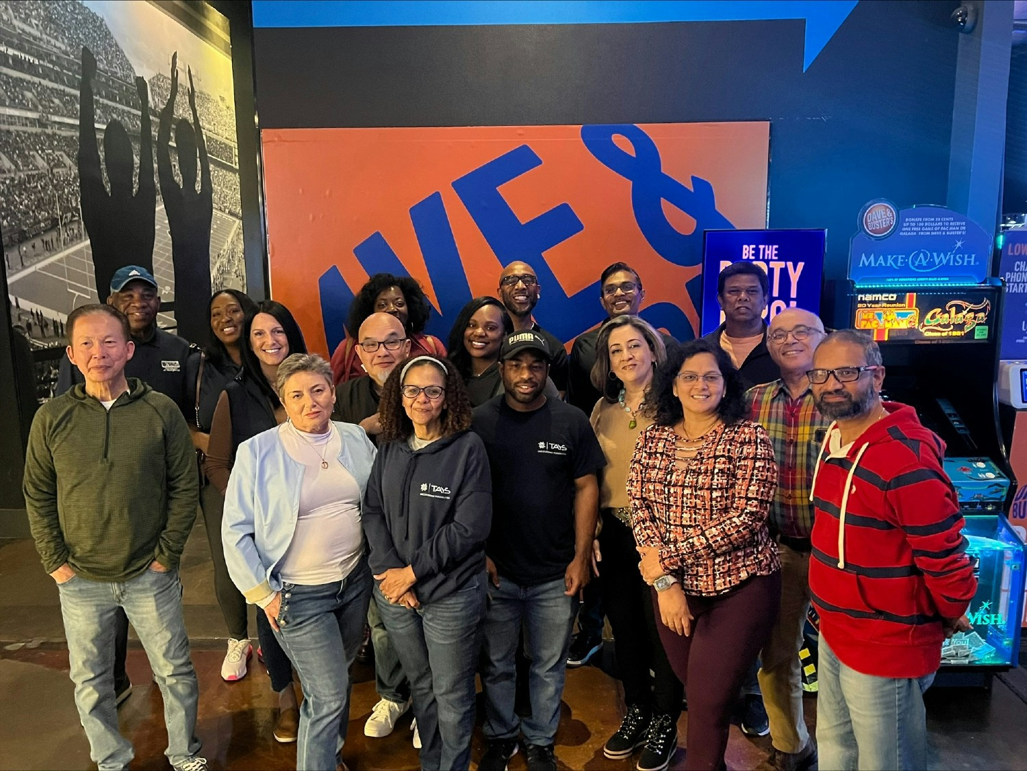 Social event at Dave and Busters
