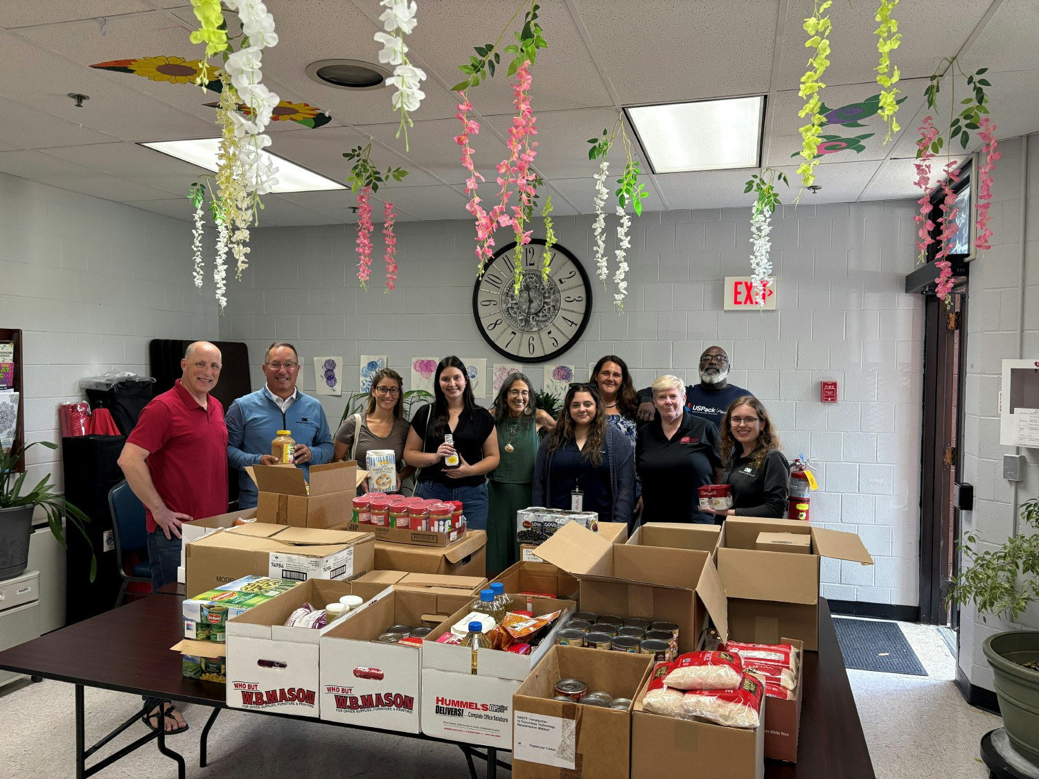 Delivered on Nat'l  Food Bank Day.  Our firm organized a friendly food drive competition to stock local food banks.