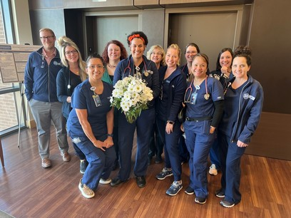 Nurses celebrating a Daisy Award Winner