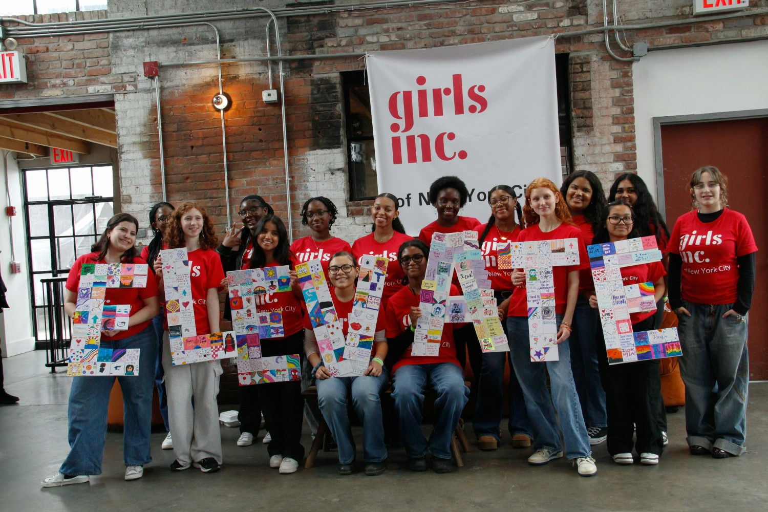 Student leaders at GINYC's free annual Elevate Her Essence Teen Leadership Conference 2024.