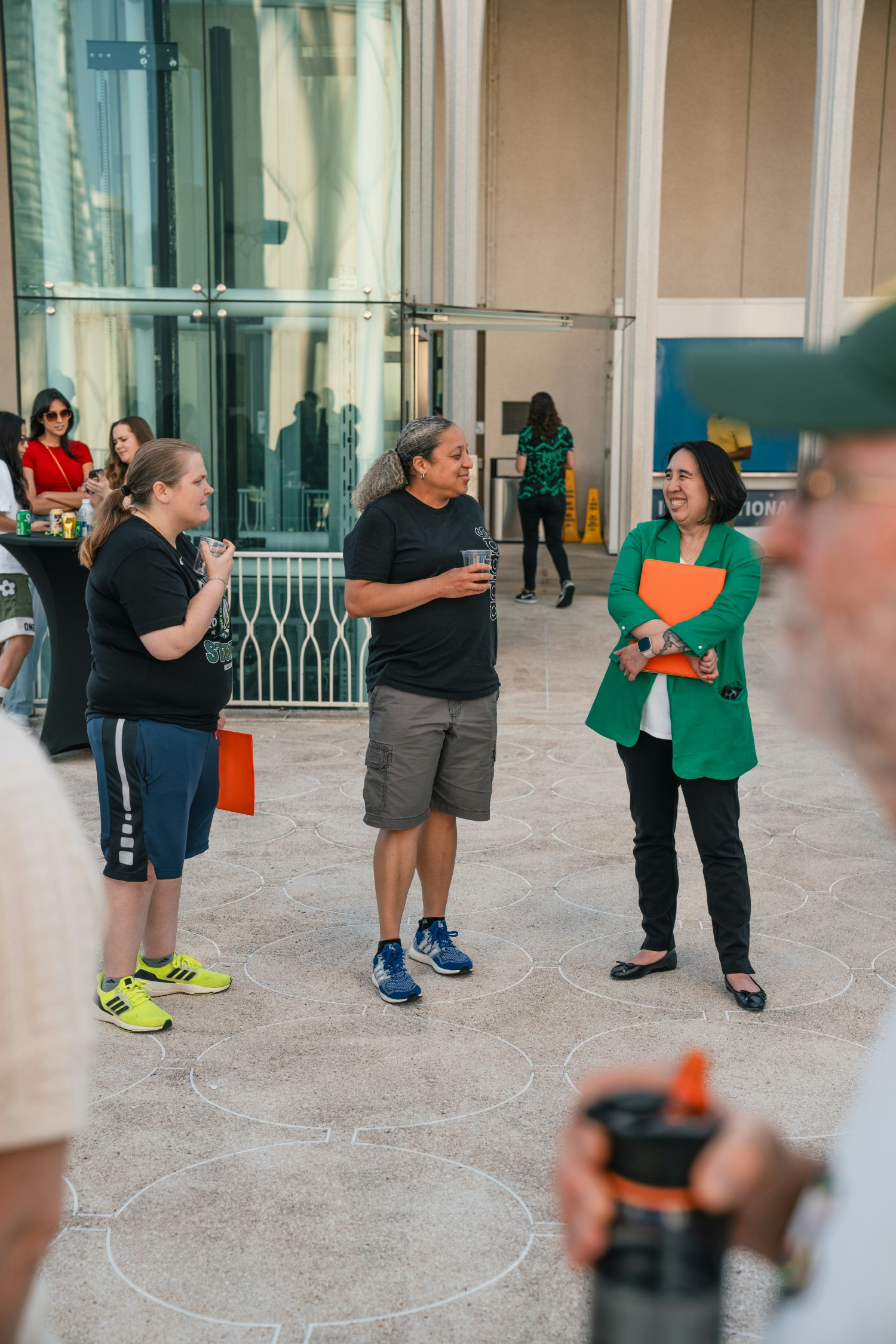 Greeting season ticket holders at Seattle Center event