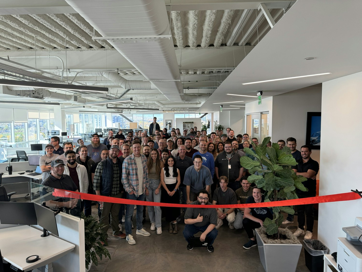 nCino’s growing team in Lehi, Utah celebrates the opening of their new and expanded workspace.
