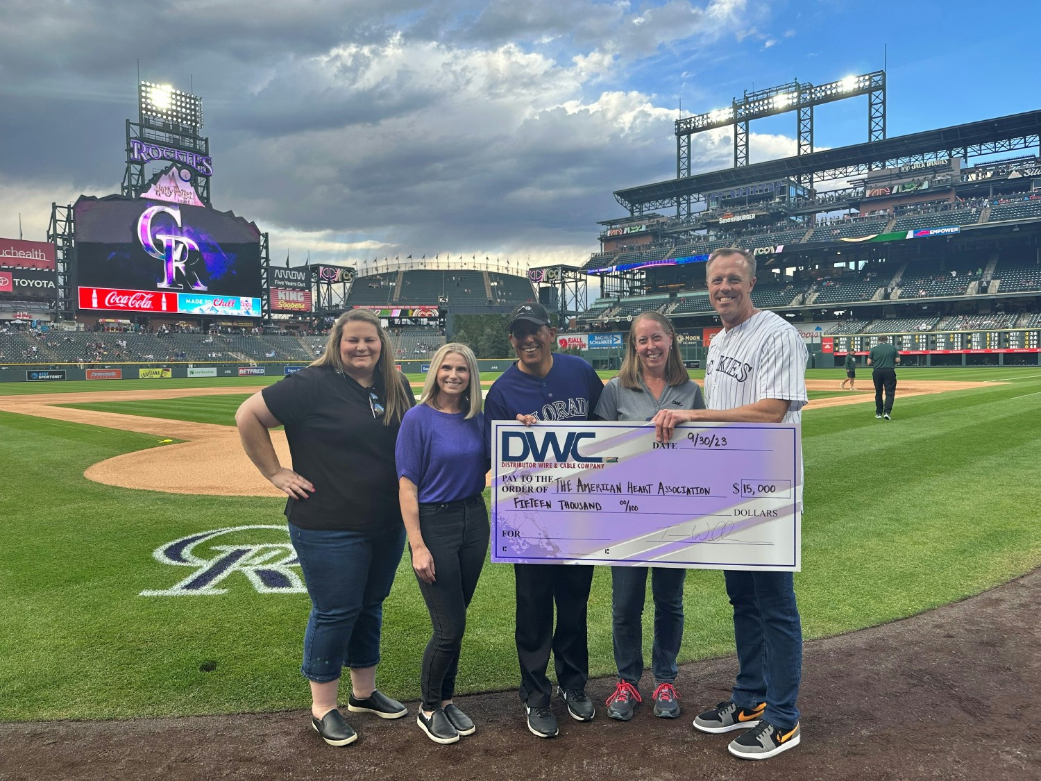 DWC wrapped up its Rockies charity partnership with a $15K donation to the American Heart Association.