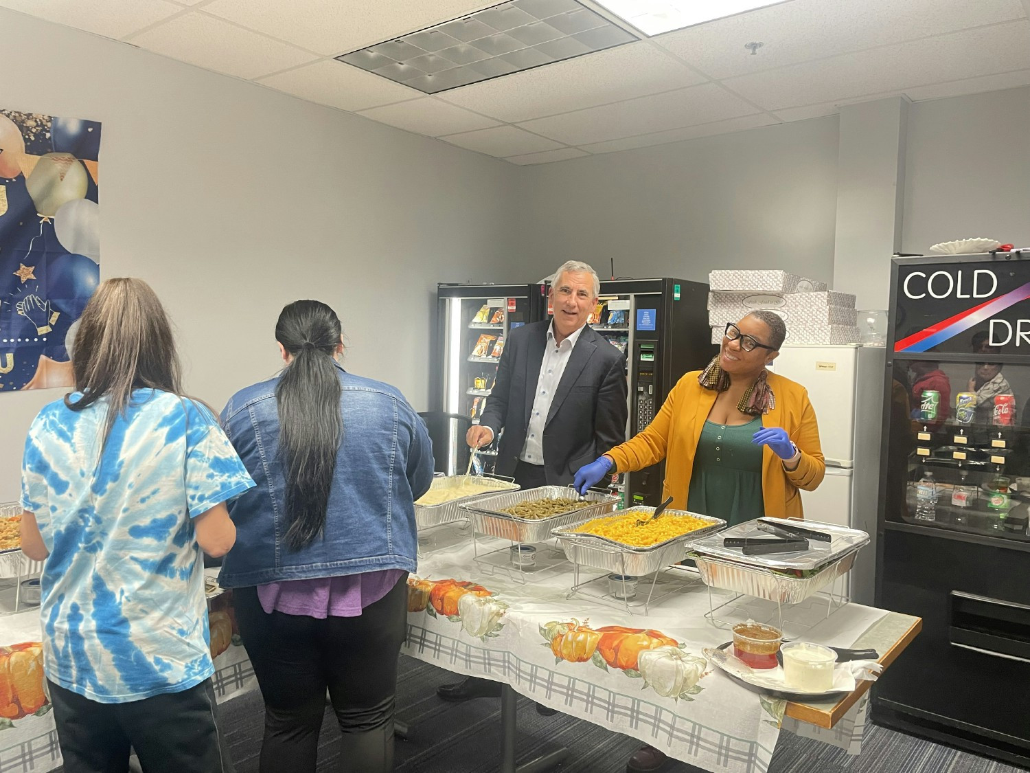 CEO George Goodwin, serving employees on Employee Appreciation Day