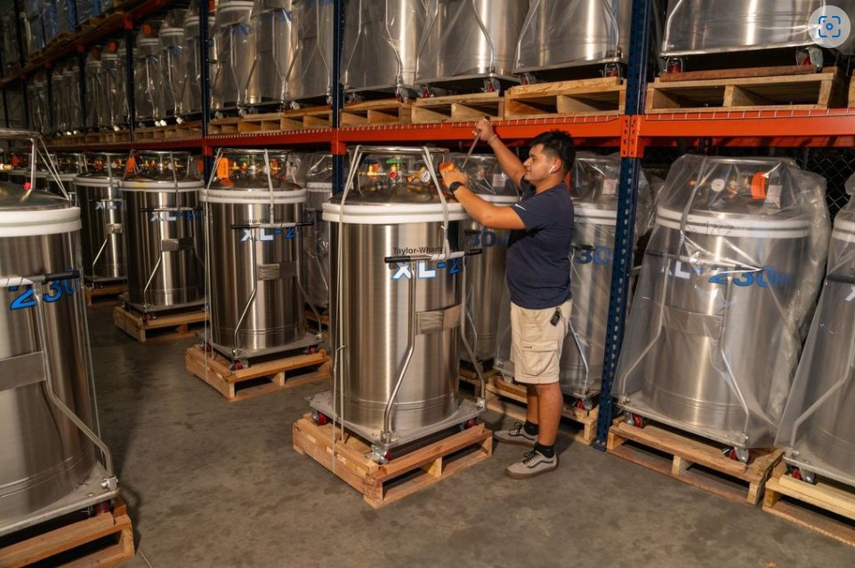 preparing tanks for customers. 