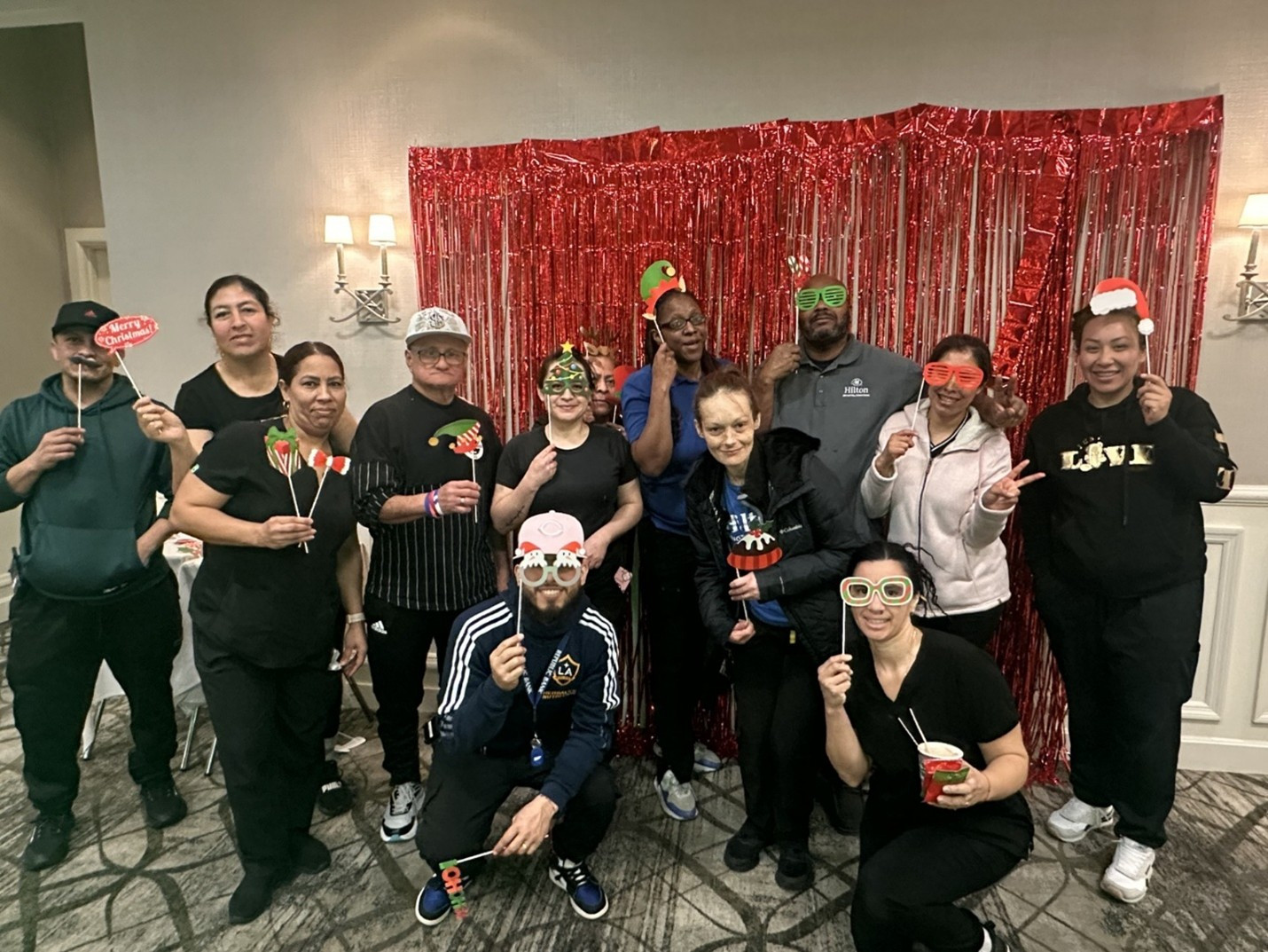 A festive moment from our Christmas party, celebrating connection and teamwork. 