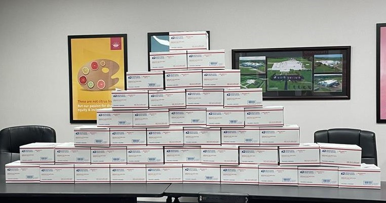 Operation Shoebox Event - Supporting Military members and their families. Centerville Tennessee plant.