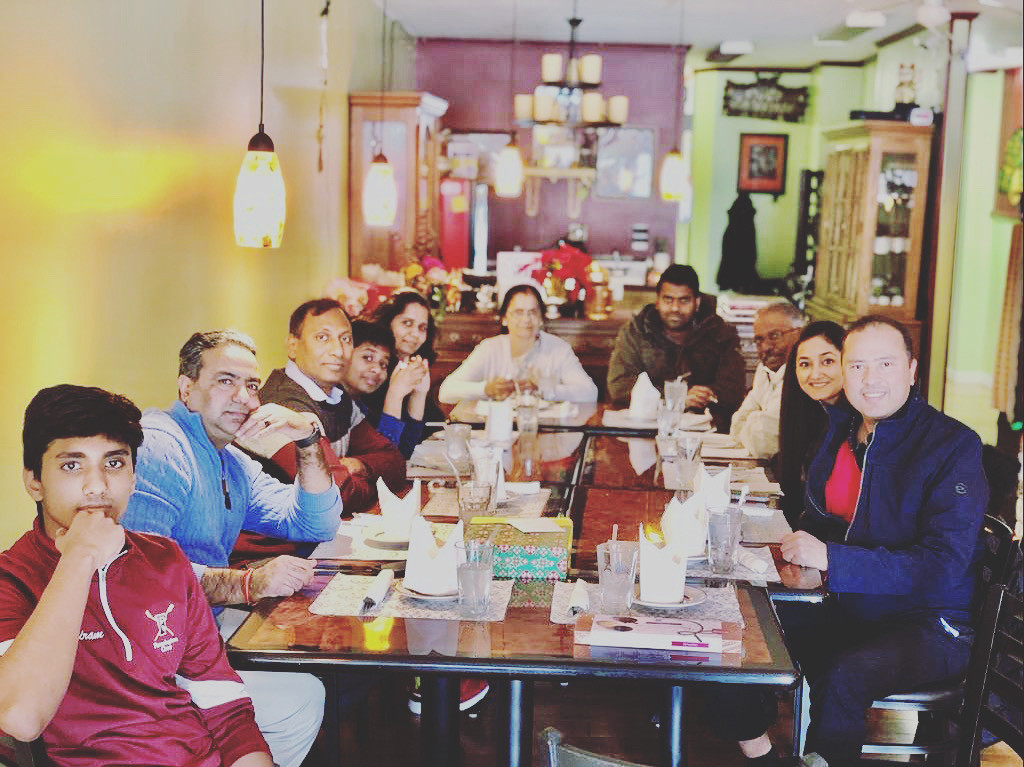 Lunch with team and family during Good friday