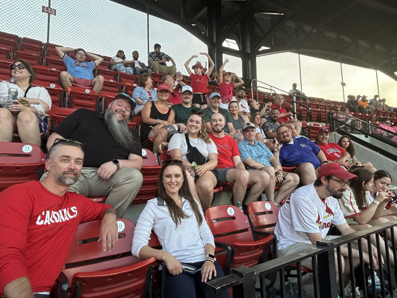 St. Louis and Kansas City Team at a Rivalry Baseball Game