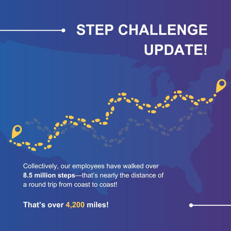 ITS employees across all offices participated in our annual steps challenge.