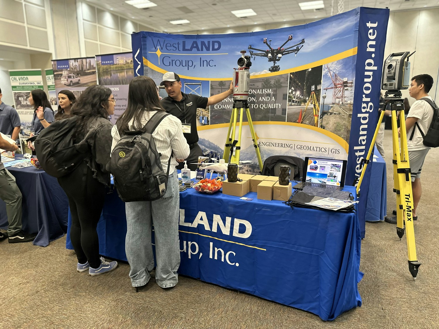 WLG in the community, answering questions from students at a local university during a conference.  
