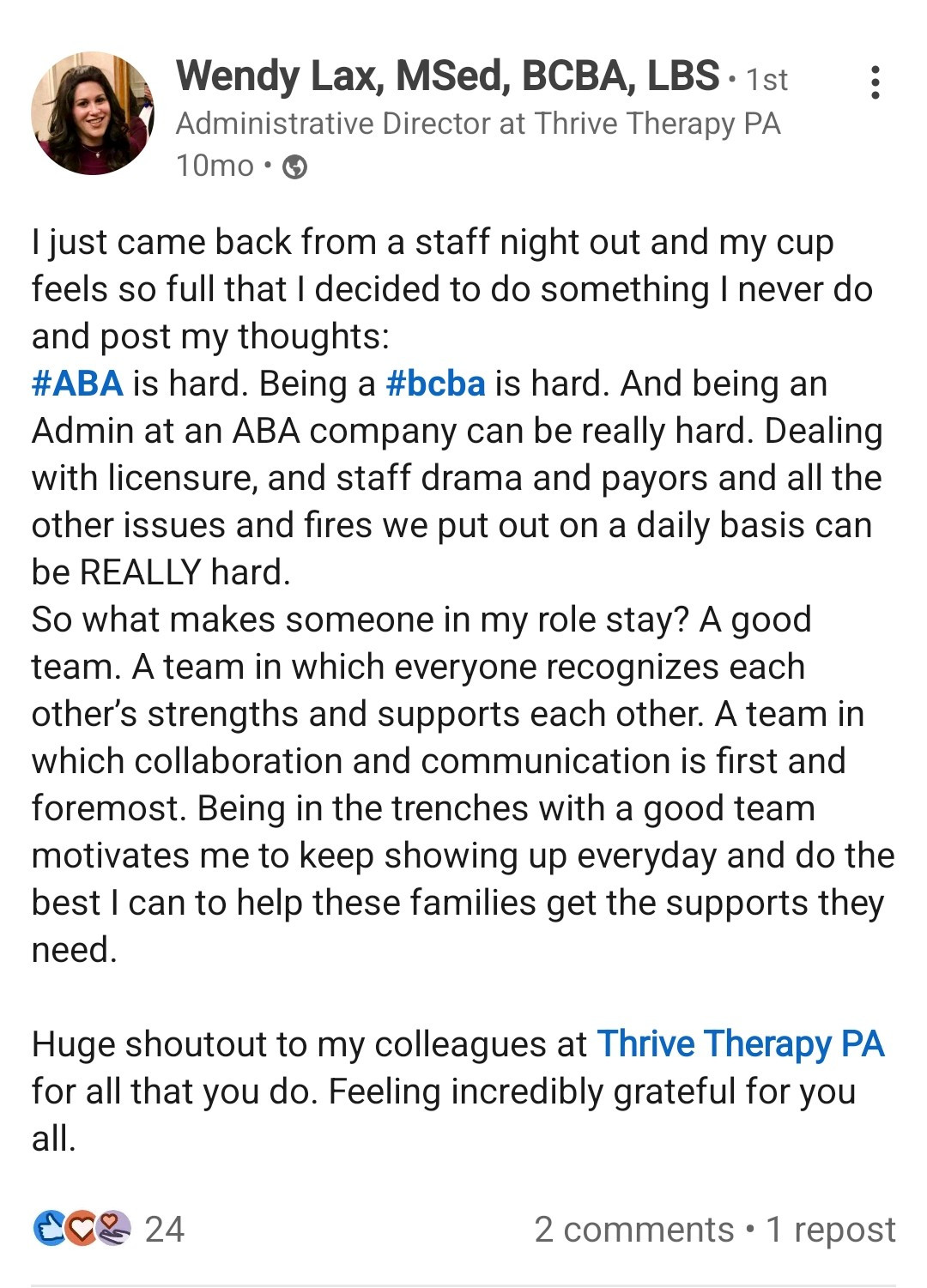 ABA can be hard- a great team makes all the difference!