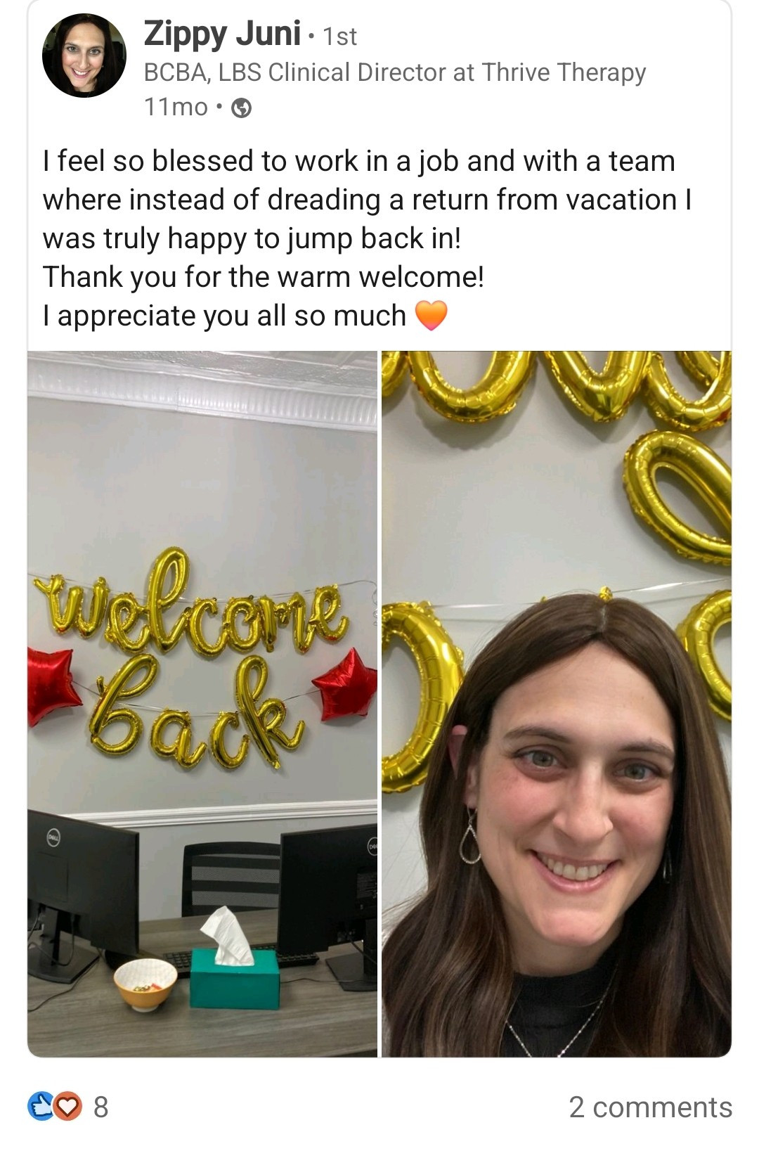 Return to work after a vacation- welcome back!