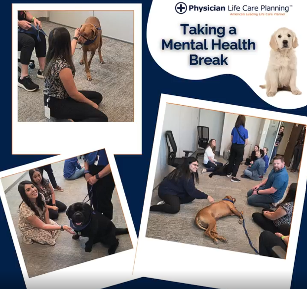 In the spirit of #mentalhealthawarenessmonth, Physician Life Care Planning invited PAWS FOR SERVICE to our office.