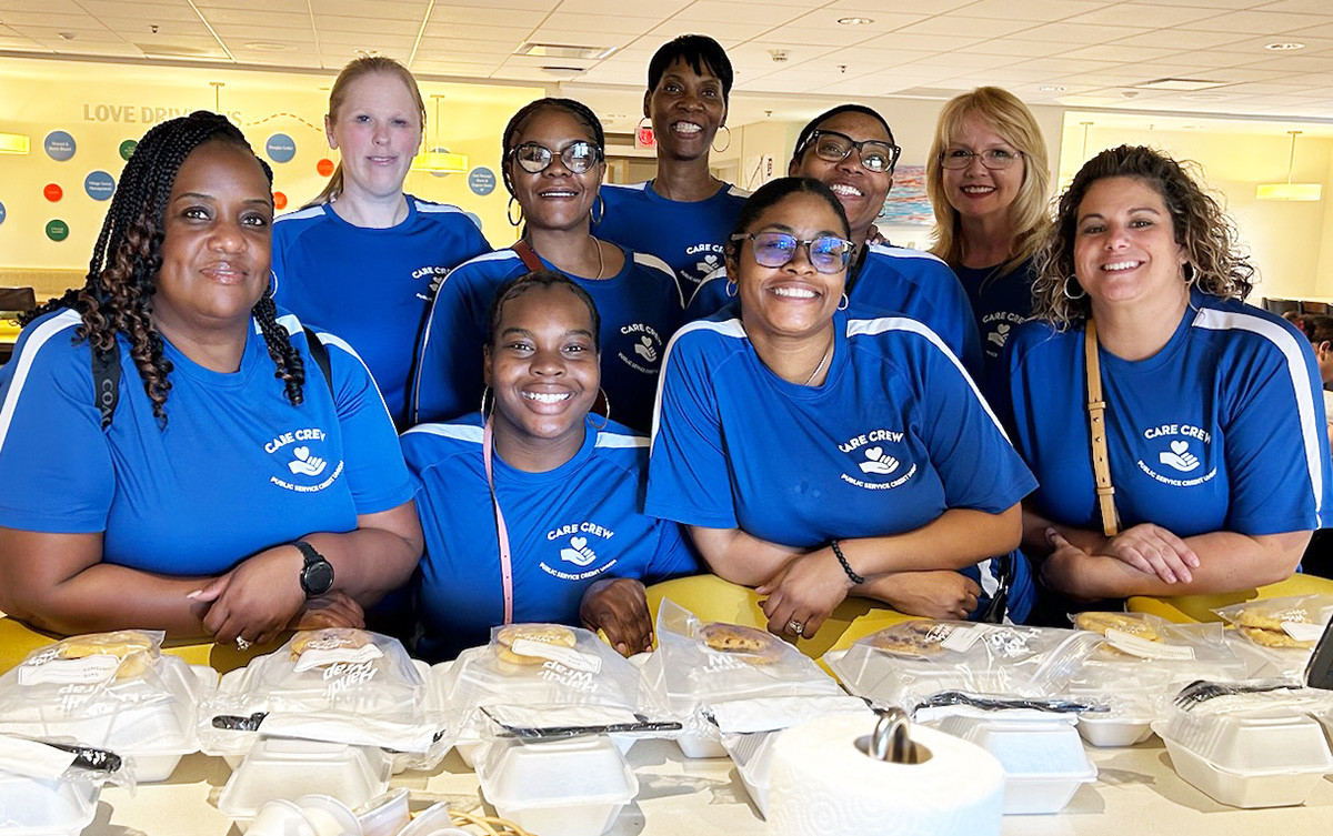 Care Crew volunteers prepared meals for families at Ronald McDonald House.