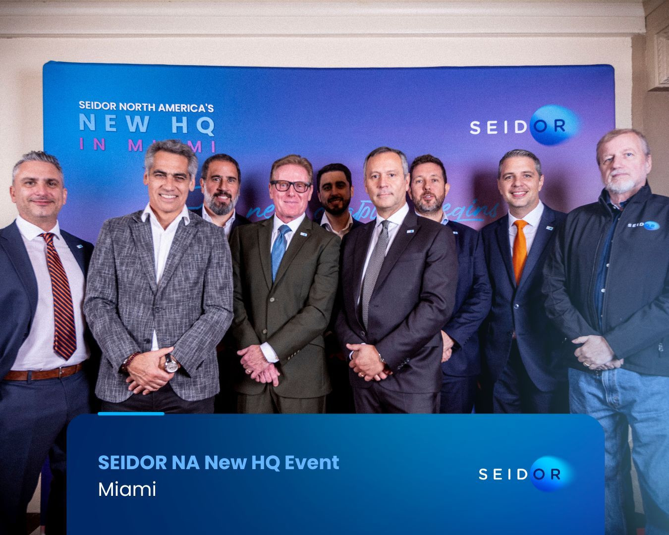 SEIDOR leaders celebrate the grand opening of their Miami HQ, marking a new era of growth and innovation!