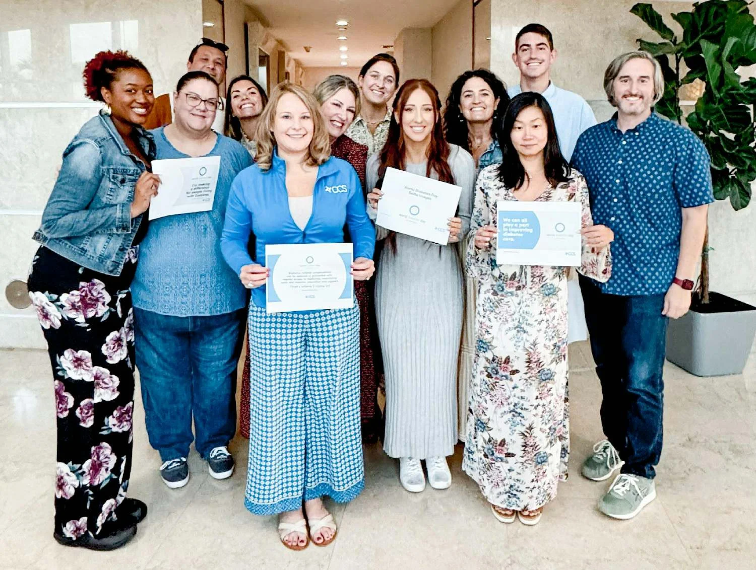CCS Marketing Team shows their support for people living with diabetes on World Diabetes Day  
