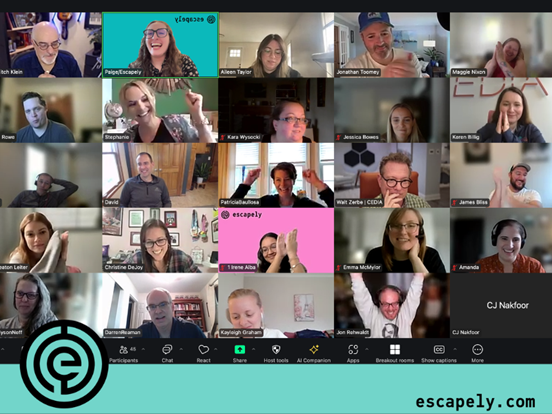 Teamwork, laughs, and a few brain teasers. Our virtual escape room event was a fun and fantastic team-building win.