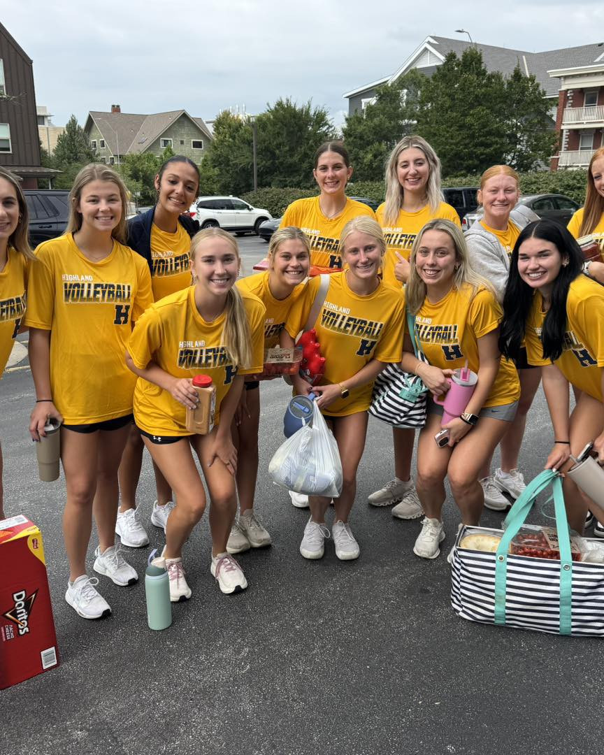 Volleyball assists with move in