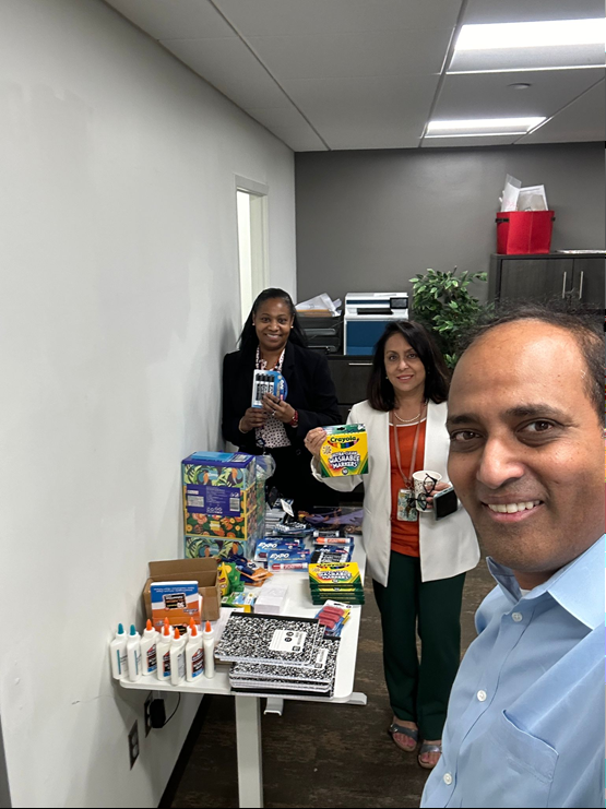 We partnered with Central Union Mission for the 2024 Operation Backpack drive. Employees packed backpacks for children.