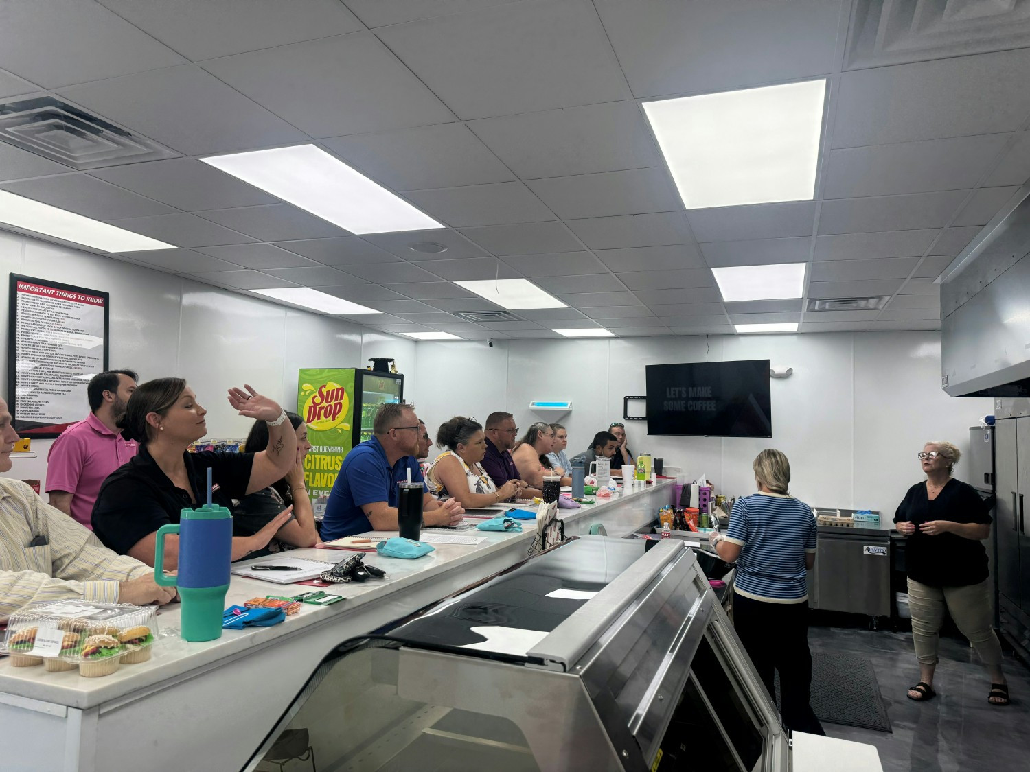 Our employee training center in action