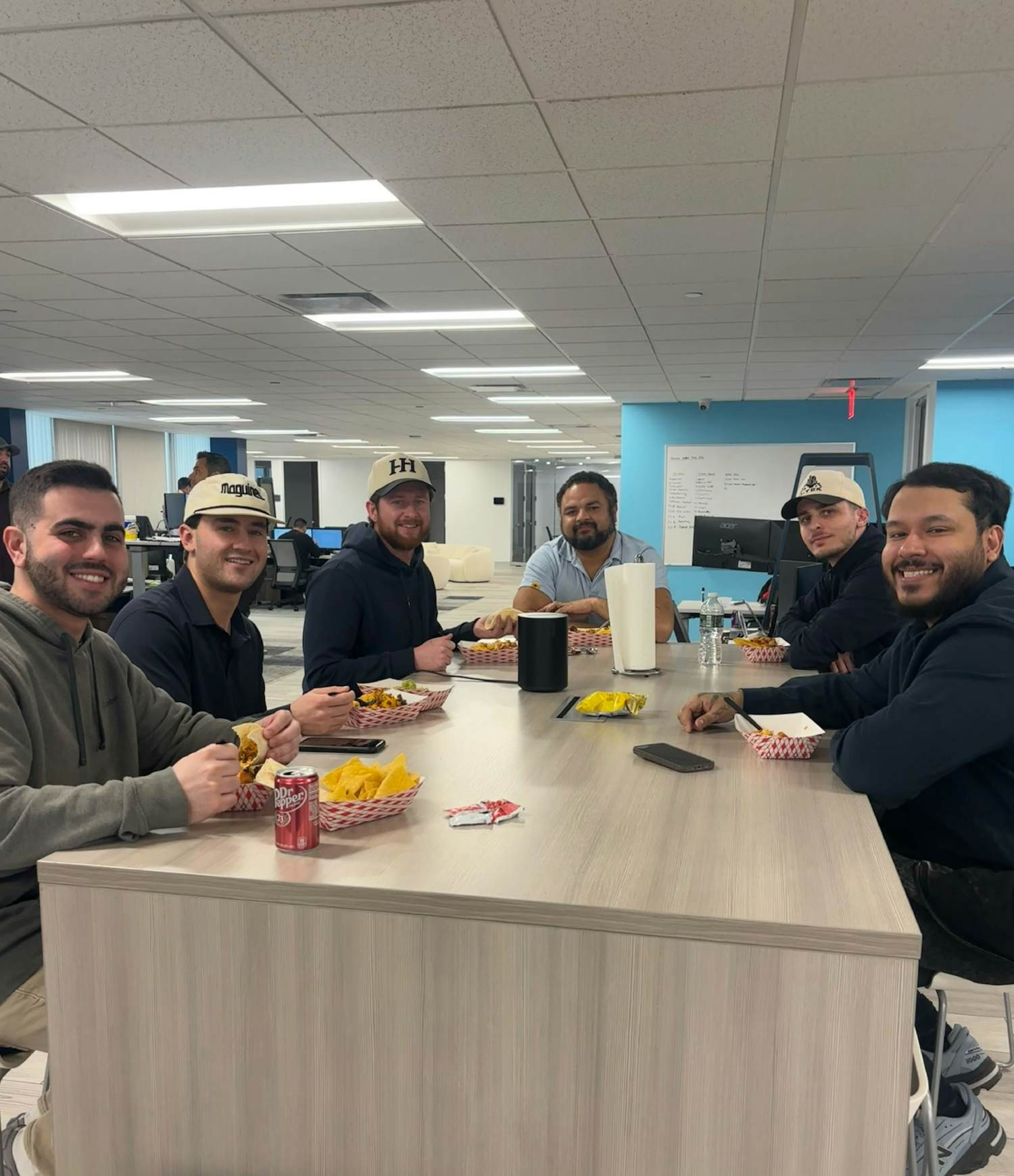 Our team taking a well-deserved break to enjoy lunch, connect with each other, and build lasting relationships.