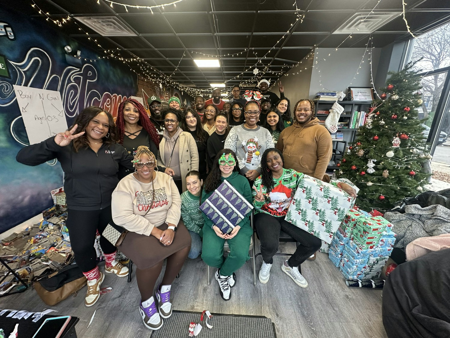 All-Staff Holiday Volunteer Day: Our team supported a toy drive by organizing and gift-wrapping donations.