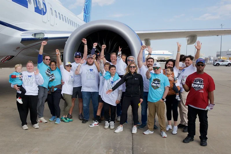 Our employees teamed up for the Chicago Plane Pull to pull a  plane in under 10 seconds benefitting Special Olympics. 