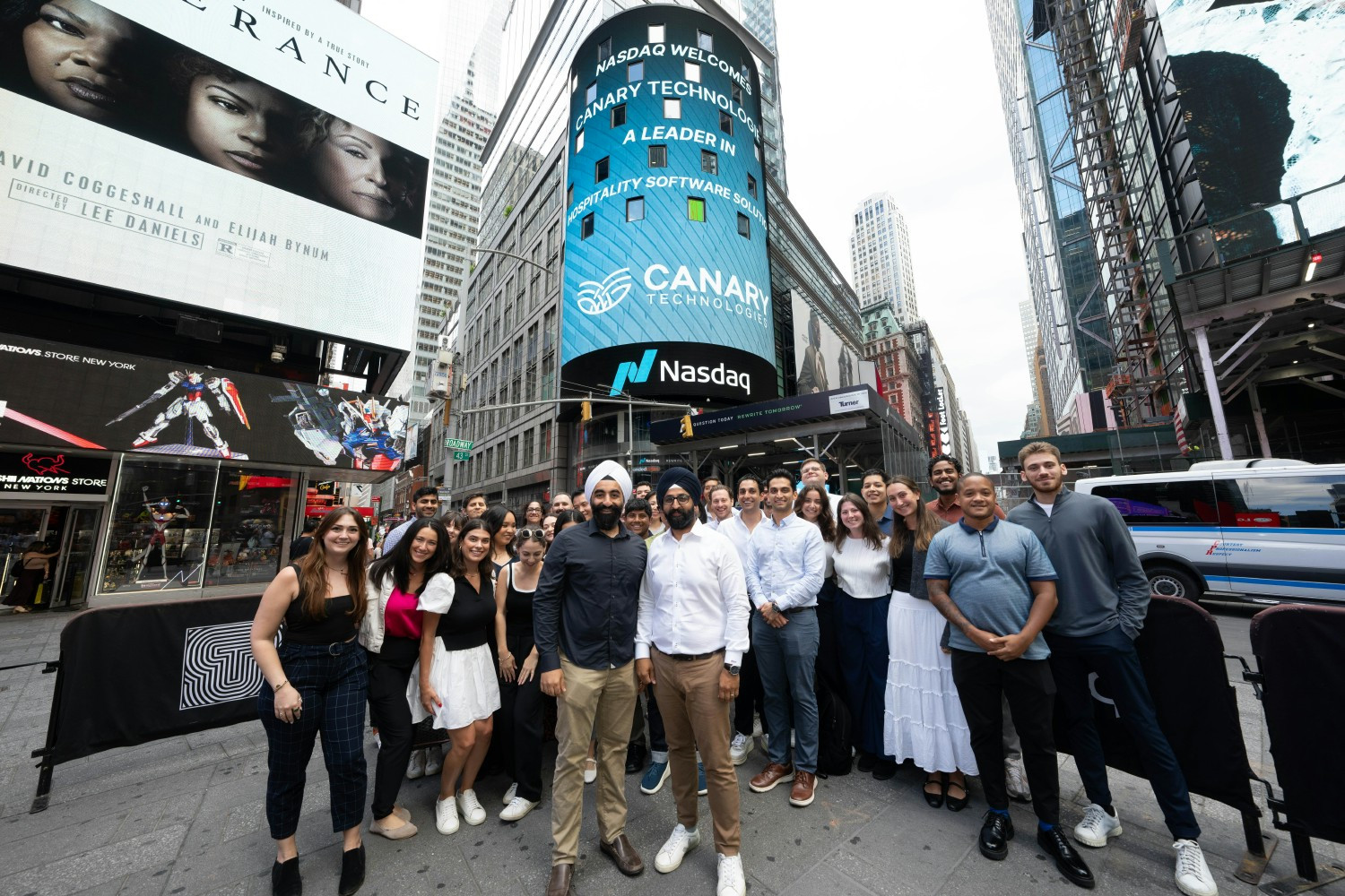 Our team celebrating a major milestone—seeing our name shine at the NASDAQ in 2024!