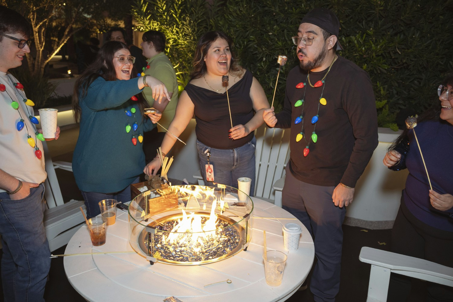 Fireside chats and s’mores at our annual holiday event—celebrating connection and community.