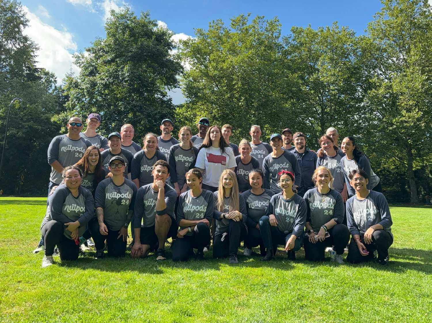 Team field day – nutpods crew in matching tees
