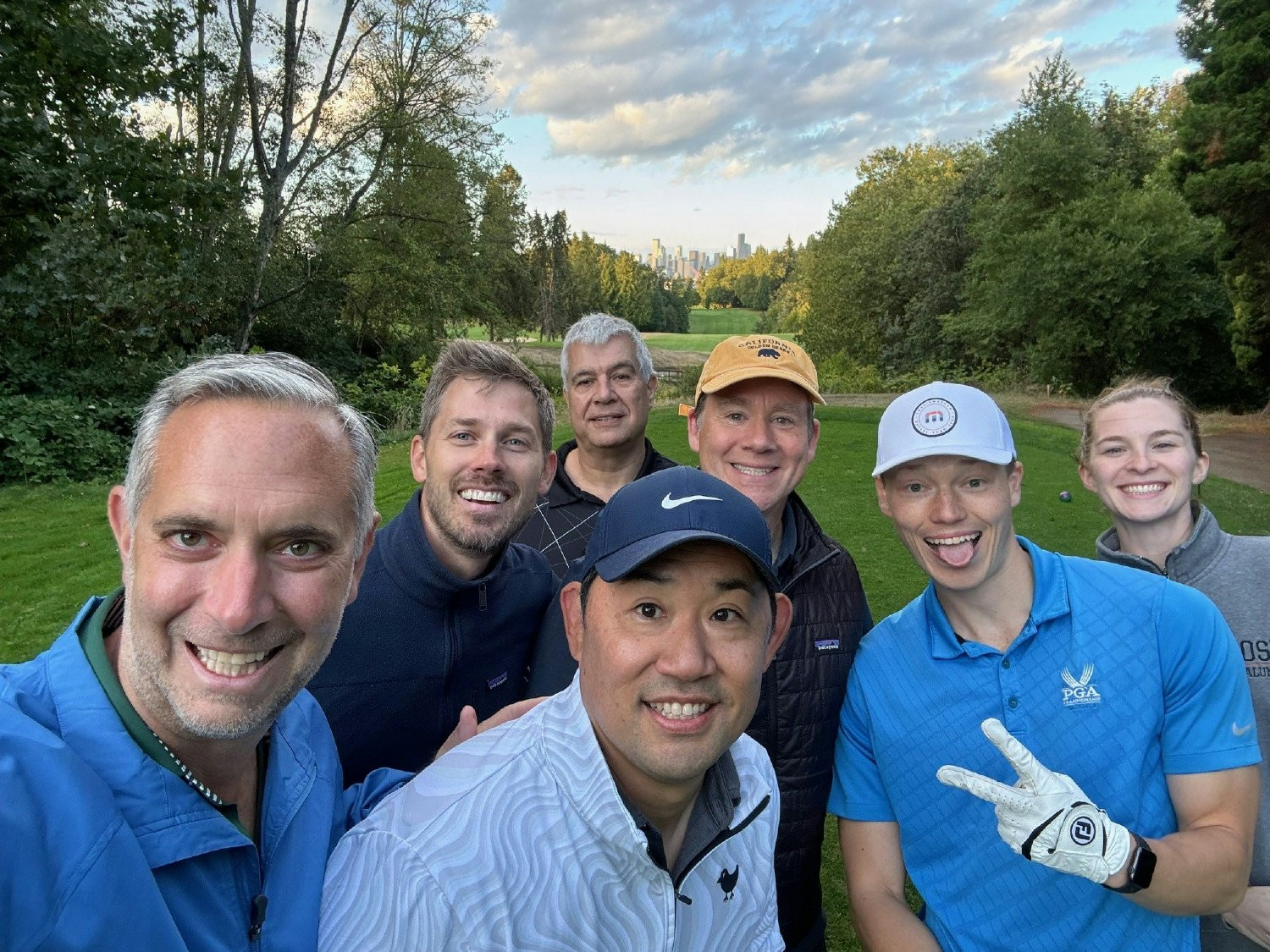 nutpods' golf outing team selfie – casual bonding