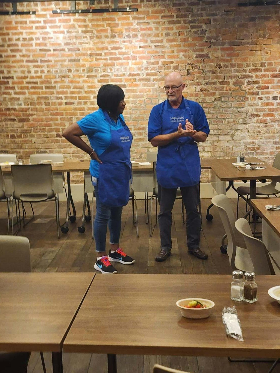 Feeding the hungry volunteer event