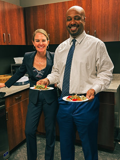 Attorneys serving support personnel at luncheon during Support Personnel Appreciation Week
