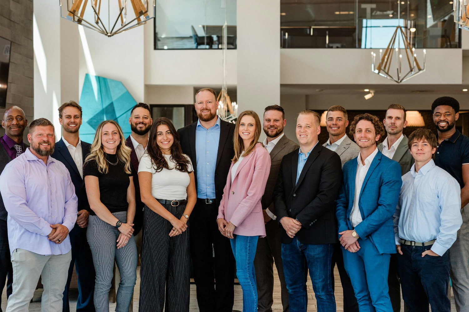 The first team photo before the company really grew in size.