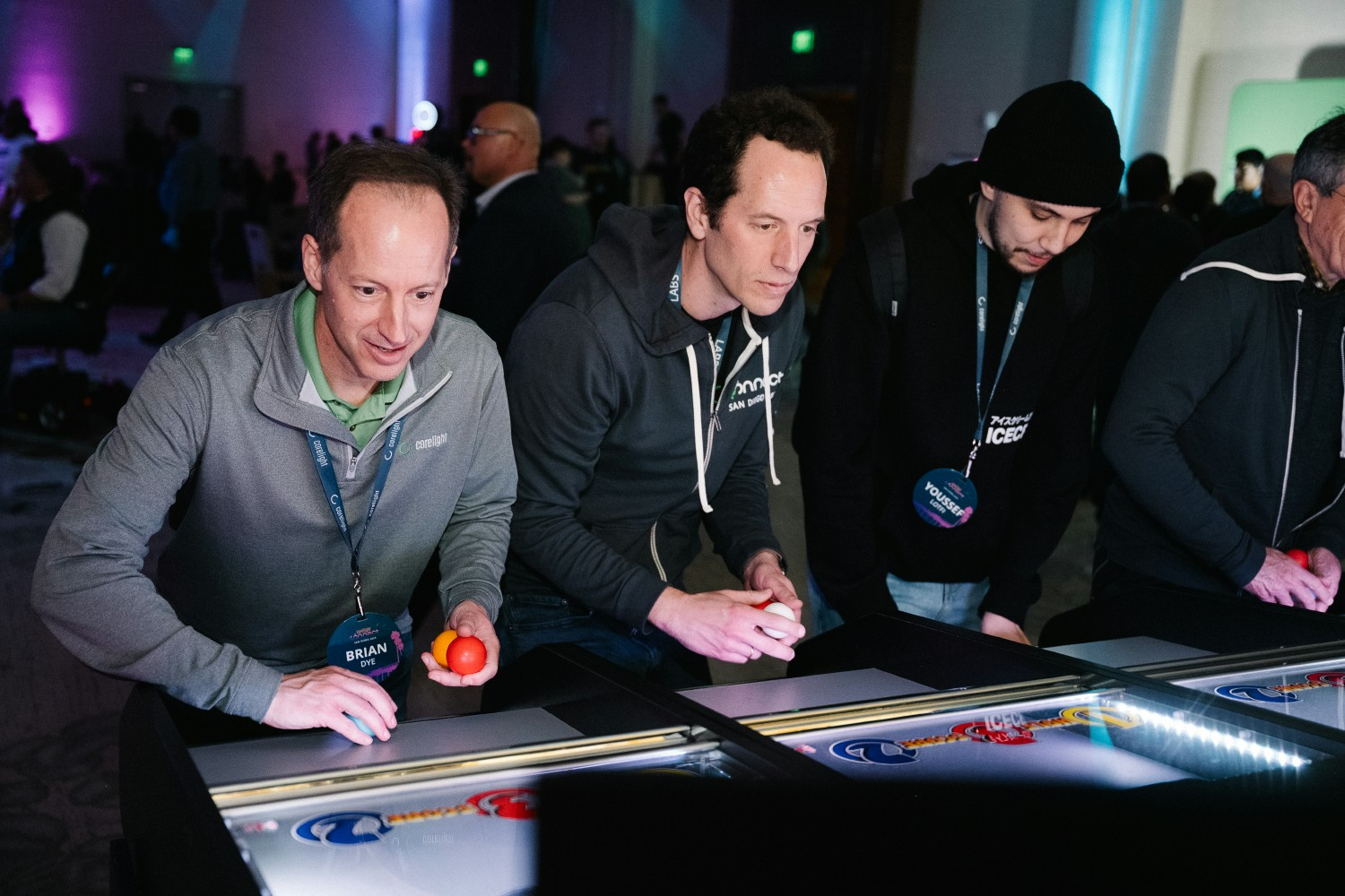 Corelight CEO, Brian Dye (left), enjoying a little fun after a few days of sharing the company's vision and strategy.