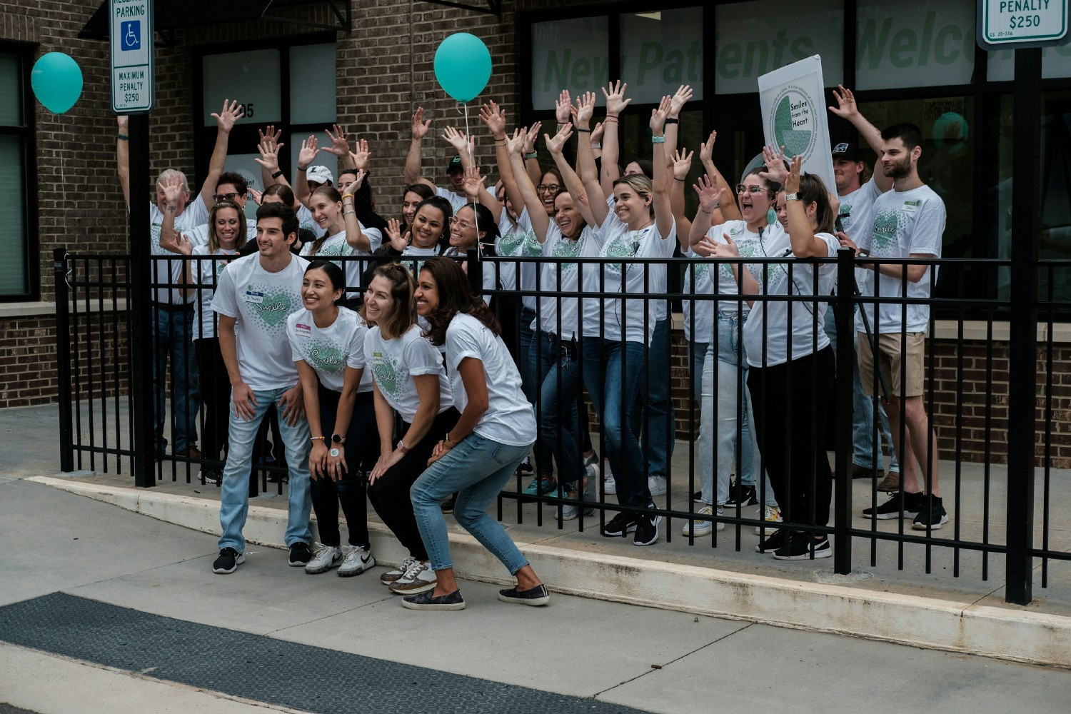 Our team participating in our Smiles From The Heart (Free Dentistry Event) we host for our surrounding communities!