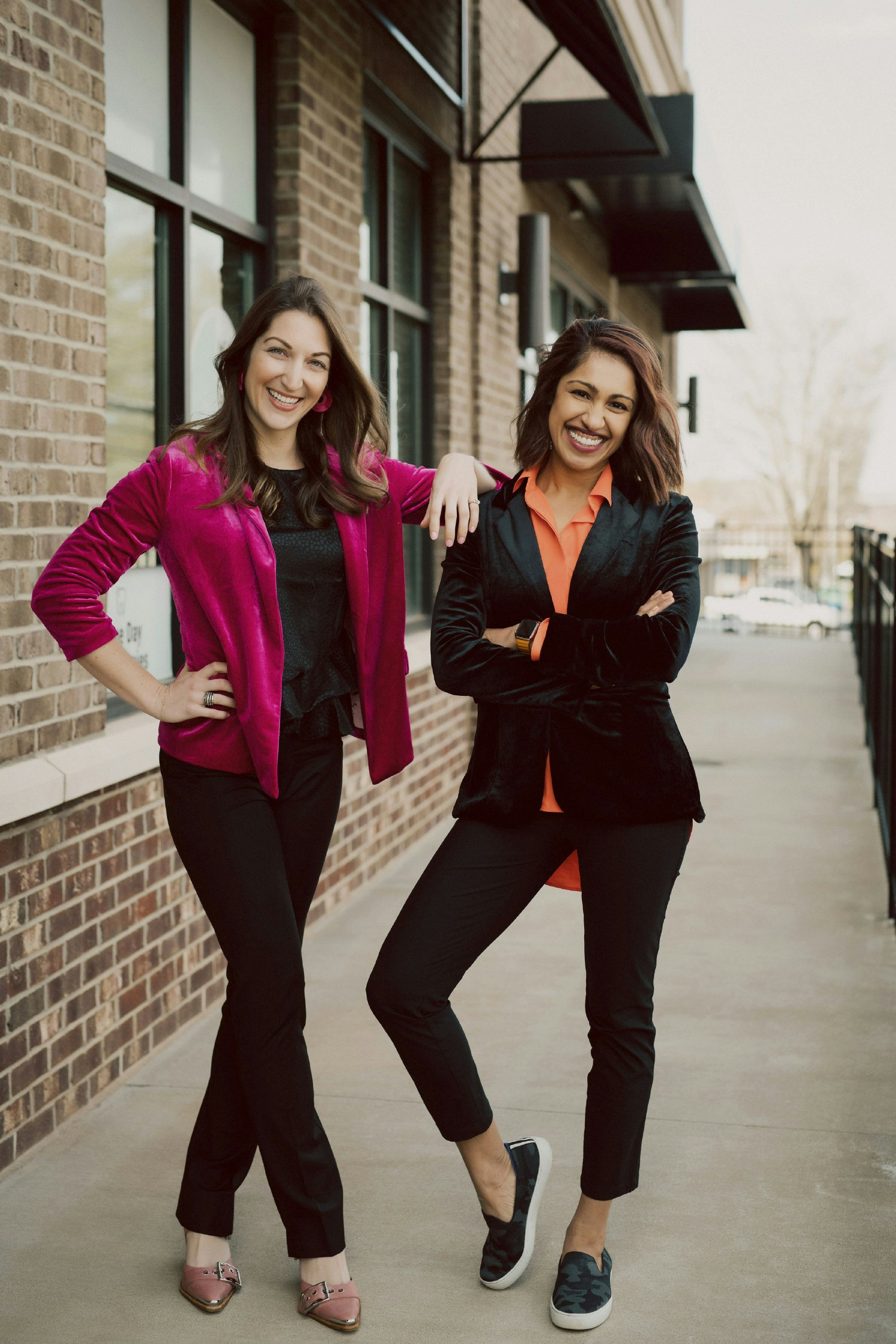 Dr. Marvelli (left) and Dr. Kamodia (right) are the founders of Mint Hill Smiles!