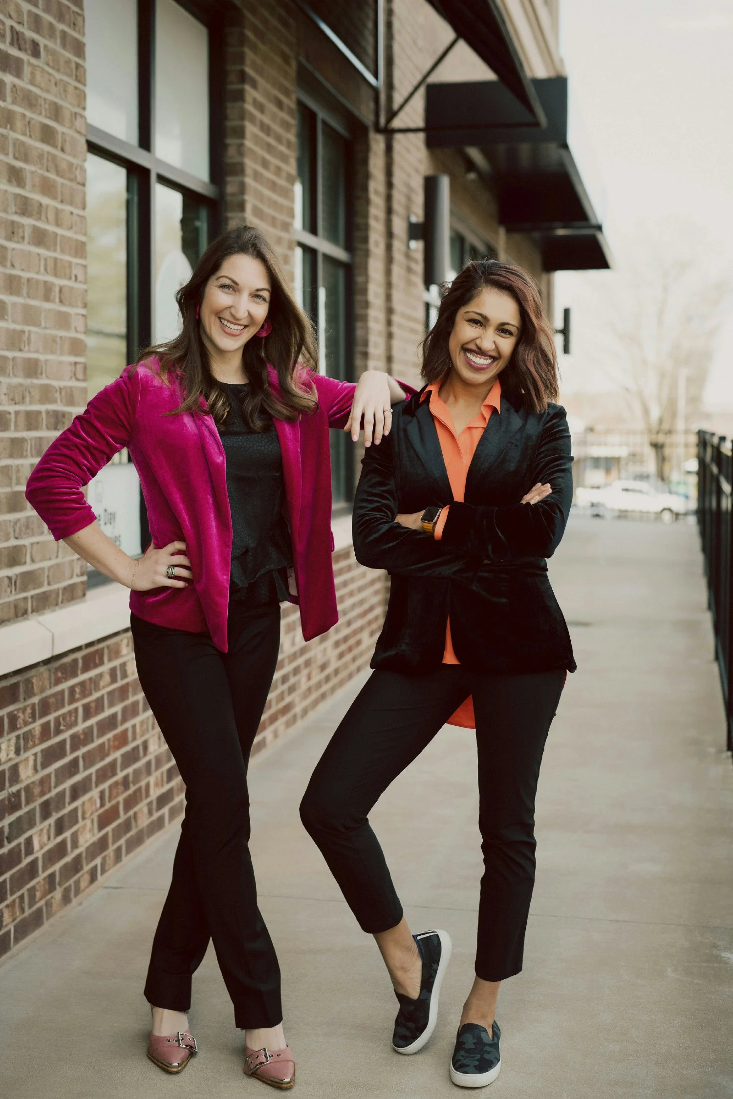 Dr. Marvelli (left) and Dr. Kamodia (right) are the founders of Mint Hill Smiles!