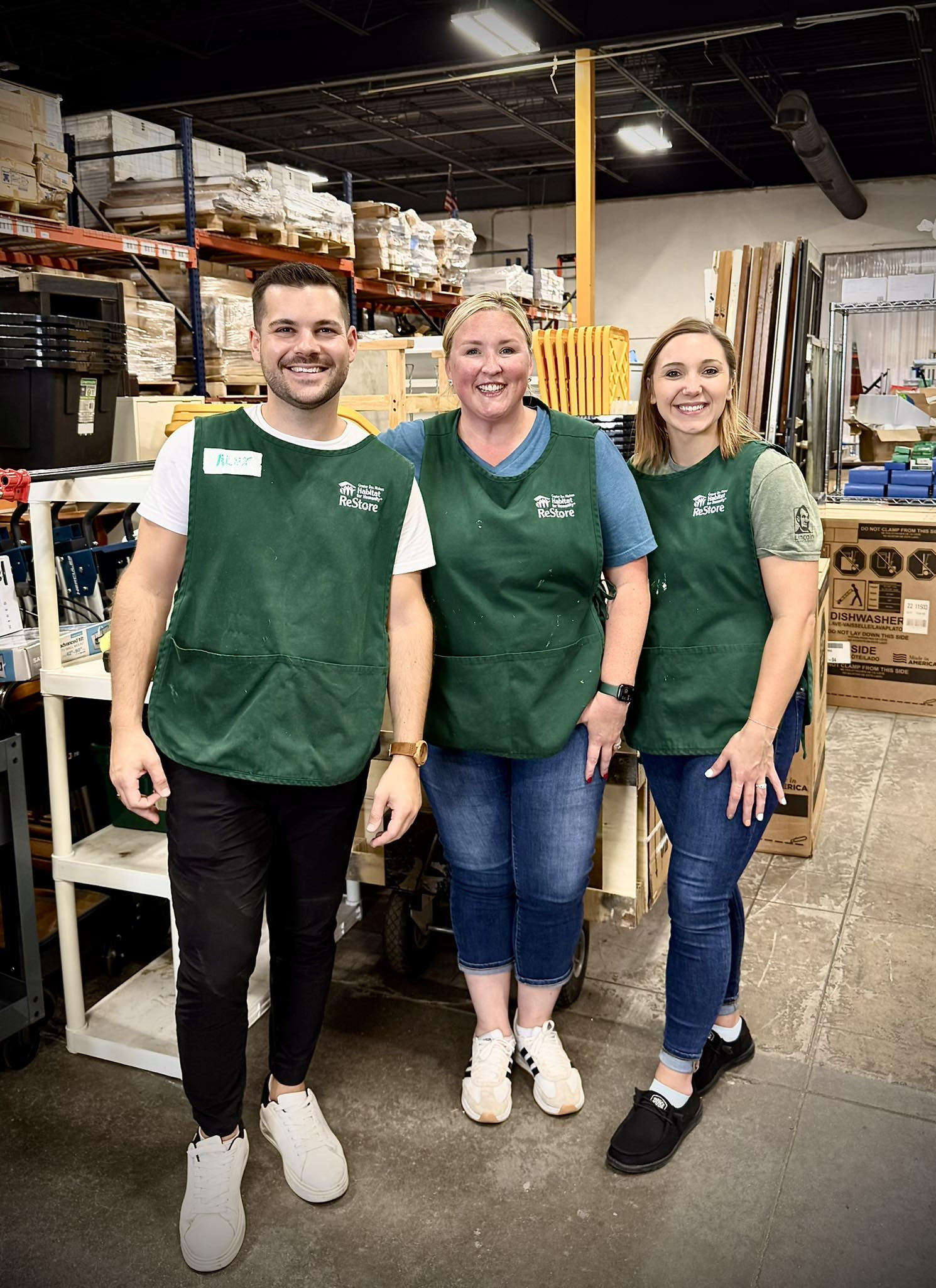 LSB employees volunteer at Habitat for Humanity's ReStore in Des Moines, Iowa.