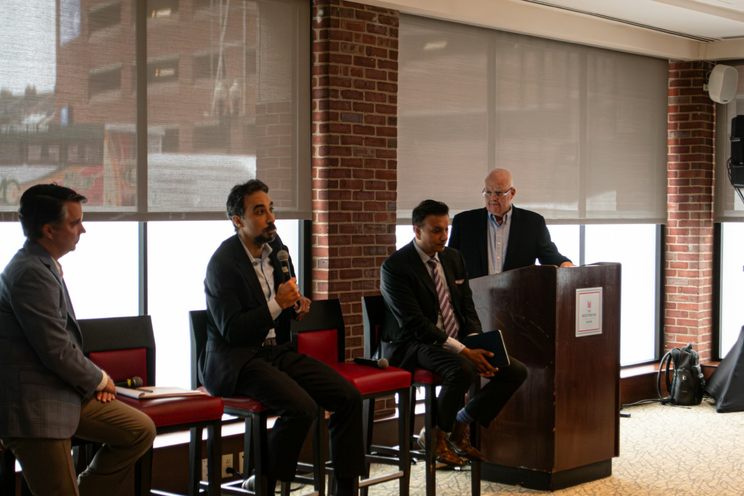 Executive panel discussion during our annual company Town Hall event.