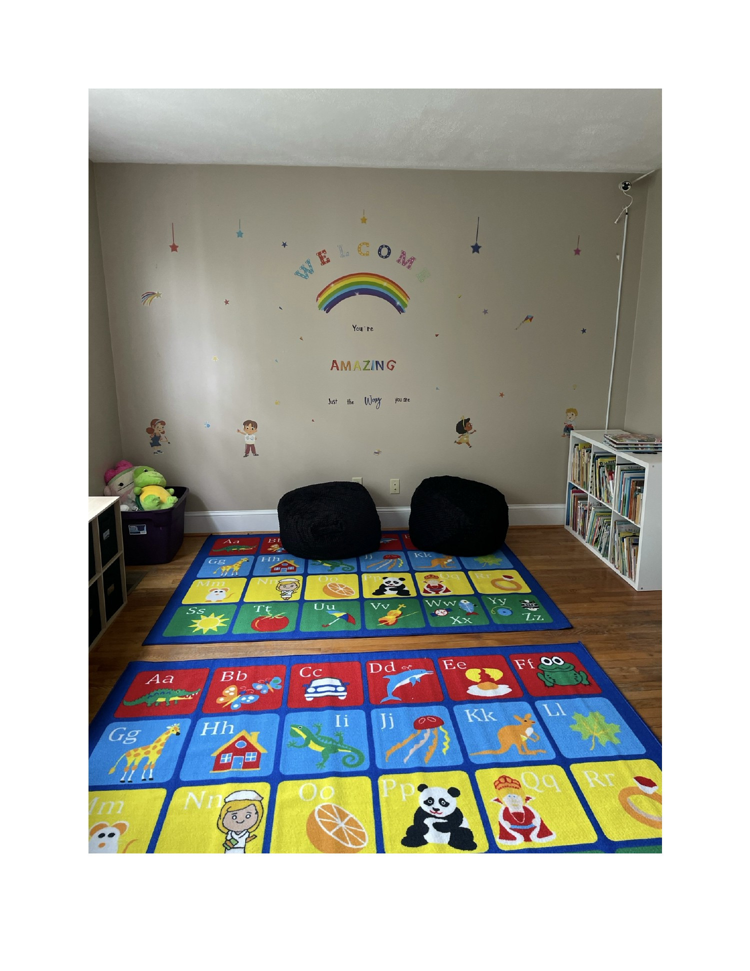“A vibrant therapy room designed to support interactive learning and social engagement through structured activities.”