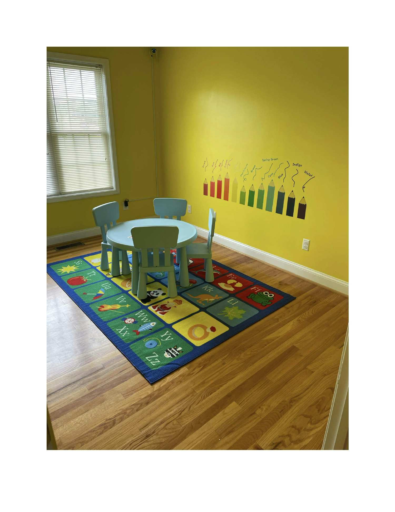 “Colorful and calming space where children develop essential skills through guided ABA sessions in a playful setting.”