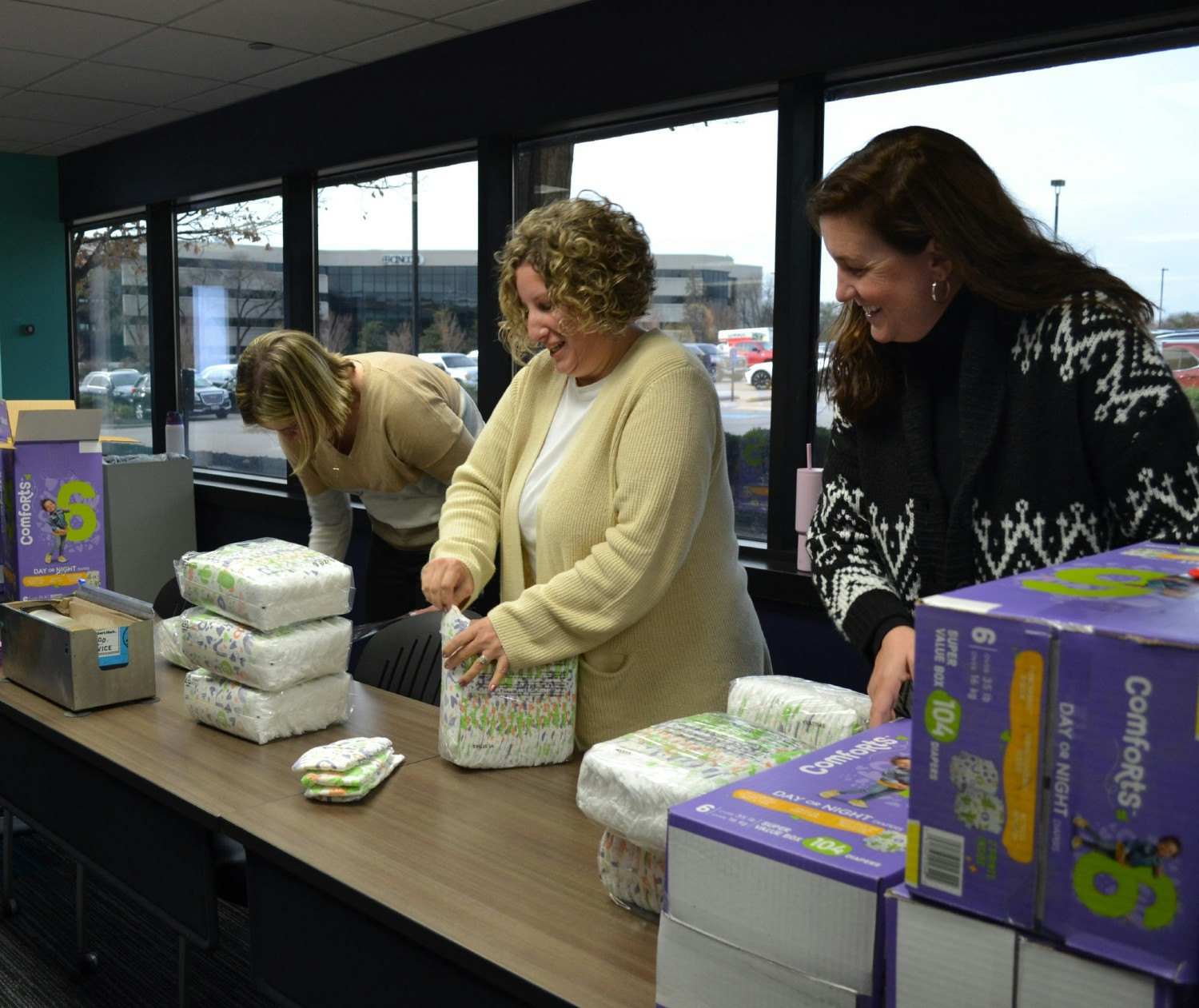 ARROW ERG members wrapped 11,000 diapers for Sweet Cheeks Diaper Bank, helping local families in need