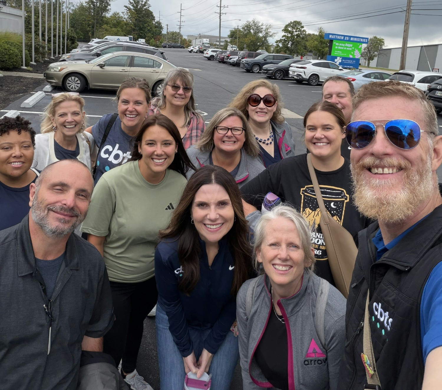Various ERG members volunteered for an event with Matthew 25: Ministries 