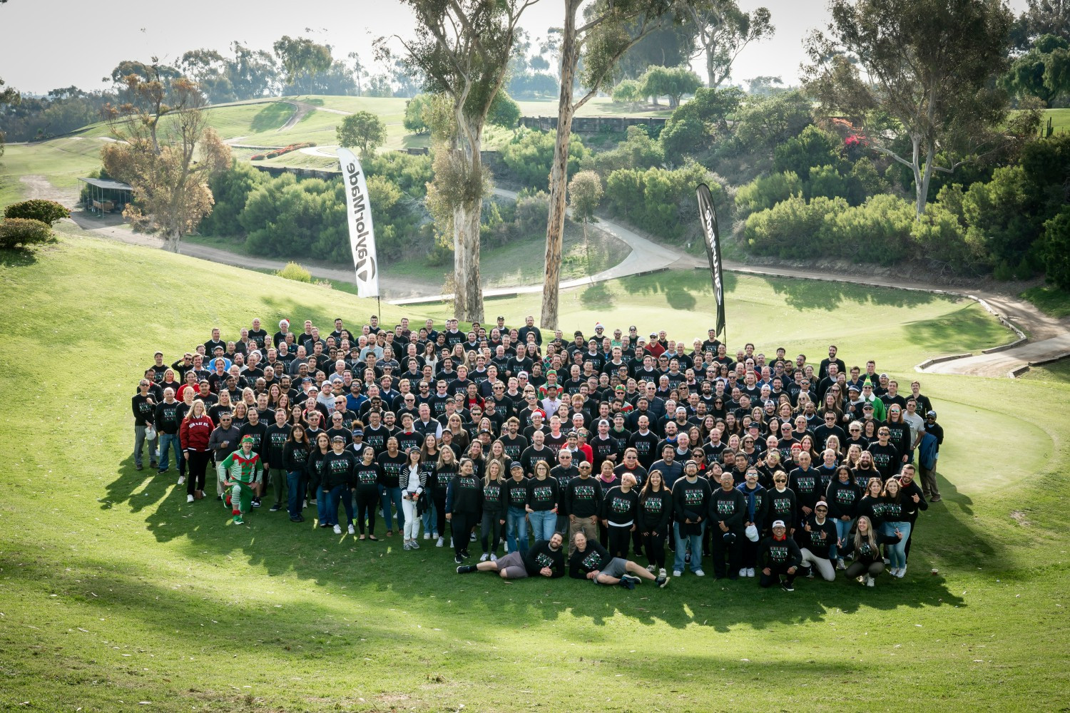 A few hundred of our closest coworkers. The Carlsbad crew at our holiday celebration at Goat Hill Golf Course.